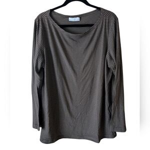 bryn Walker Brown Striped Top